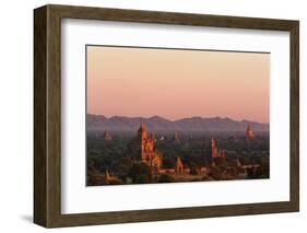 Sunset over Bagan-Jon Hicks-Framed Photographic Print