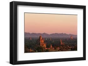 Sunset over Bagan-Jon Hicks-Framed Photographic Print