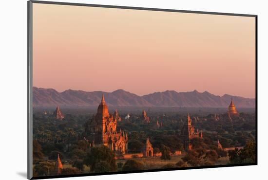 Sunset over Bagan-Jon Hicks-Mounted Photographic Print