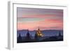 Sunset over Bagan-Jon Hicks-Framed Photographic Print