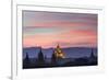 Sunset over Bagan-Jon Hicks-Framed Photographic Print