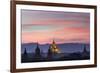 Sunset over Bagan-Jon Hicks-Framed Photographic Print