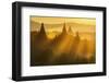 Sunset over Bagan-Jon Hicks-Framed Photographic Print