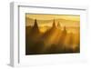 Sunset over Bagan-Jon Hicks-Framed Photographic Print