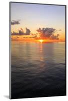 Sunset over beautiful calm sea, interesting clouds, vibrant colours, St. Kitts, St. Kitts and Nevis-Eleanor Scriven-Mounted Photographic Print