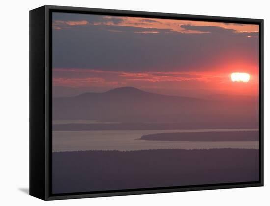 Sunset over Blue Hill, Acadia National Park, Maine, USA-Jerry & Marcy Monkman-Framed Stretched Canvas