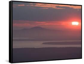 Sunset over Blue Hill, Acadia National Park, Maine, USA-Jerry & Marcy Monkman-Framed Stretched Canvas