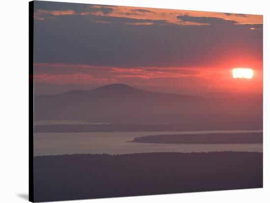 Sunset over Blue Hill, Acadia National Park, Maine, USA-Jerry & Marcy Monkman-Stretched Canvas