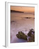 Sunset over Blurred Milky Water, Amoreira Beach Near Alzejur, Algarve, Portugal, Europe-Neale Clarke-Framed Photographic Print