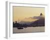 Sunset over Botafogo Bay and Corcovado Mountain viewed from Urca, Rio de Janeiro, Brazil, South Ame-Karol Kozlowski-Framed Photographic Print