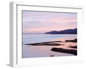 Sunset over Burrard Inlet and the Strait of Georgia, Vancouver, British Columbia, Canada-Christian Kober-Framed Photographic Print