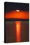 Sunset over Calm Sea. June 2010-Peter Cairns-Stretched Canvas