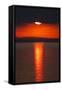 Sunset over Calm Sea. June 2010-Peter Cairns-Framed Stretched Canvas