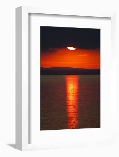 Sunset over Calm Sea. June 2010-Peter Cairns-Framed Photographic Print