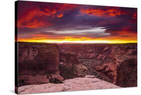 Sunset over Canyon De Chelly, Canyon De Chelly National Monument-Russ Bishop-Stretched Canvas