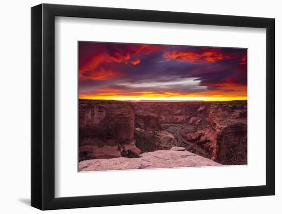 Sunset over Canyon De Chelly, Canyon De Chelly National Monument-Russ Bishop-Framed Photographic Print