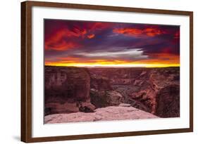 Sunset over Canyon De Chelly, Canyon De Chelly National Monument-Russ Bishop-Framed Photographic Print