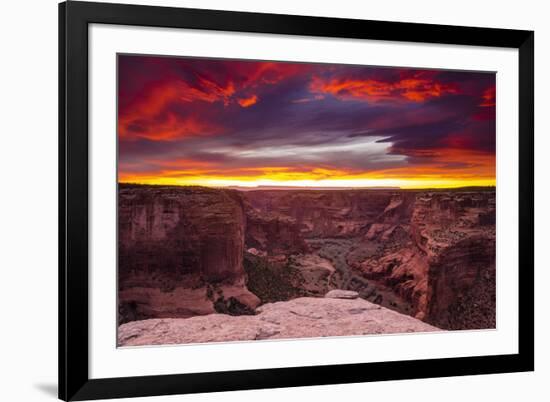 Sunset over Canyon De Chelly, Canyon De Chelly National Monument-Russ Bishop-Framed Photographic Print