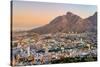 Sunset over Cape Town city, South Africa, Africa-G&M Therin-Weise-Stretched Canvas