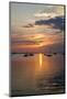 Sunset over Caribbean Sea, Georgetown, Great Exumand, Bahamas-null-Mounted Photographic Print