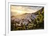 Sunset over Chefchaouen, the blue city of Morocco, North Africa, Africa-Francesco Fanti-Framed Photographic Print