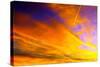 Sunset over City-maksheb-Stretched Canvas