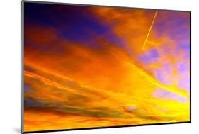 Sunset over City-maksheb-Mounted Photographic Print