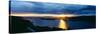 Sunset over Columbia River, View Toward Portland, Oregon-null-Stretched Canvas