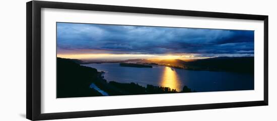 Sunset over Columbia River, View Toward Portland, Oregon-null-Framed Photographic Print