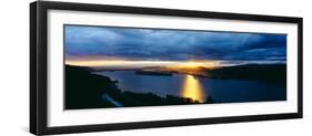 Sunset over Columbia River, View Toward Portland, Oregon-null-Framed Photographic Print