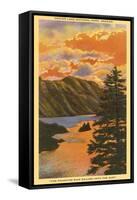 Sunset over Crater Lake, Oregon-null-Framed Stretched Canvas