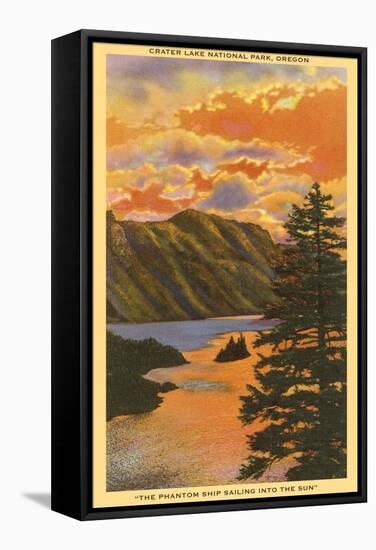 Sunset over Crater Lake, Oregon-null-Framed Stretched Canvas