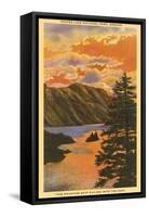Sunset over Crater Lake, Oregon-null-Framed Stretched Canvas
