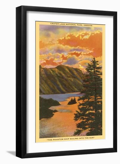 Sunset over Crater Lake, Oregon-null-Framed Art Print