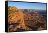 Sunset over Dead Horse Point State Park, Utah, United States of America, North America-Gary Cook-Framed Stretched Canvas