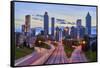 Sunset over downtown Atlanta, Georgia, USA-Panoramic Images-Framed Stretched Canvas
