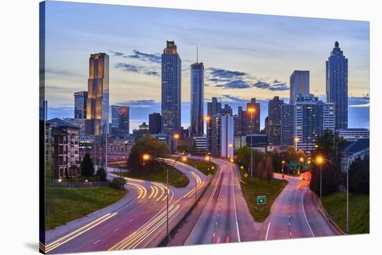Sunset over downtown Atlanta, Georgia, USA-Panoramic Images-Stretched Canvas