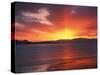 Sunset over Farmington Bay, Great Salt Lake, Utah, USA-Scott T^ Smith-Stretched Canvas