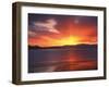 Sunset over Farmington Bay, Great Salt Lake, Utah, USA-Scott T^ Smith-Framed Photographic Print