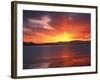 Sunset over Farmington Bay, Great Salt Lake, Utah, USA-Scott T^ Smith-Framed Photographic Print