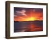 Sunset over Farmington Bay, Great Salt Lake, Utah, USA-Scott T^ Smith-Framed Photographic Print