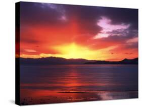Sunset over Farmington Bay, Utah, USA-Scott T. Smith-Stretched Canvas