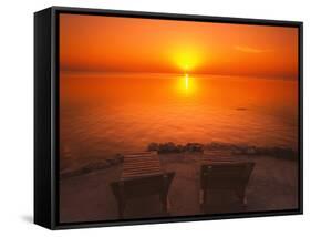 Sunset over Florida Bay-James Randklev-Framed Stretched Canvas