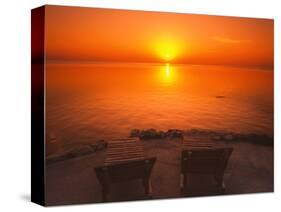 Sunset over Florida Bay-James Randklev-Stretched Canvas