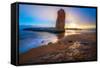 Sunset over Four Mile Beach Santa Cruz-Mike Wilson-Framed Stretched Canvas