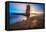 Sunset over Four Mile Beach Santa Cruz-Mike Wilson-Framed Stretched Canvas