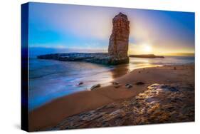 Sunset over Four Mile Beach Santa Cruz-Mike Wilson-Stretched Canvas