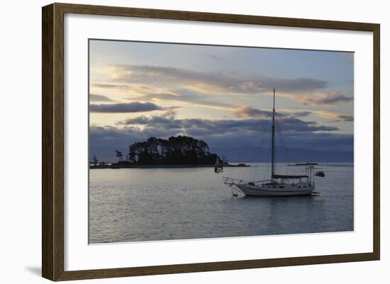 Sunset over Haulashore Island, Nelson, Nelson Region, South Island, New Zealand, Pacific-Stuart-Framed Photographic Print