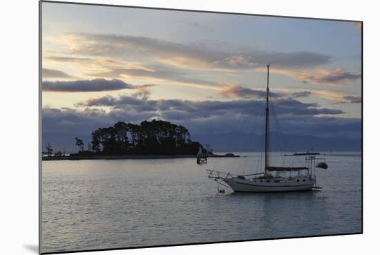 Sunset over Haulashore Island, Nelson, Nelson Region, South Island, New Zealand, Pacific-Stuart-Mounted Photographic Print