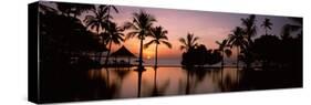 Sunset over Hotel Pool, Lombok, West Nusa Tenggara, Indonesia-null-Stretched Canvas